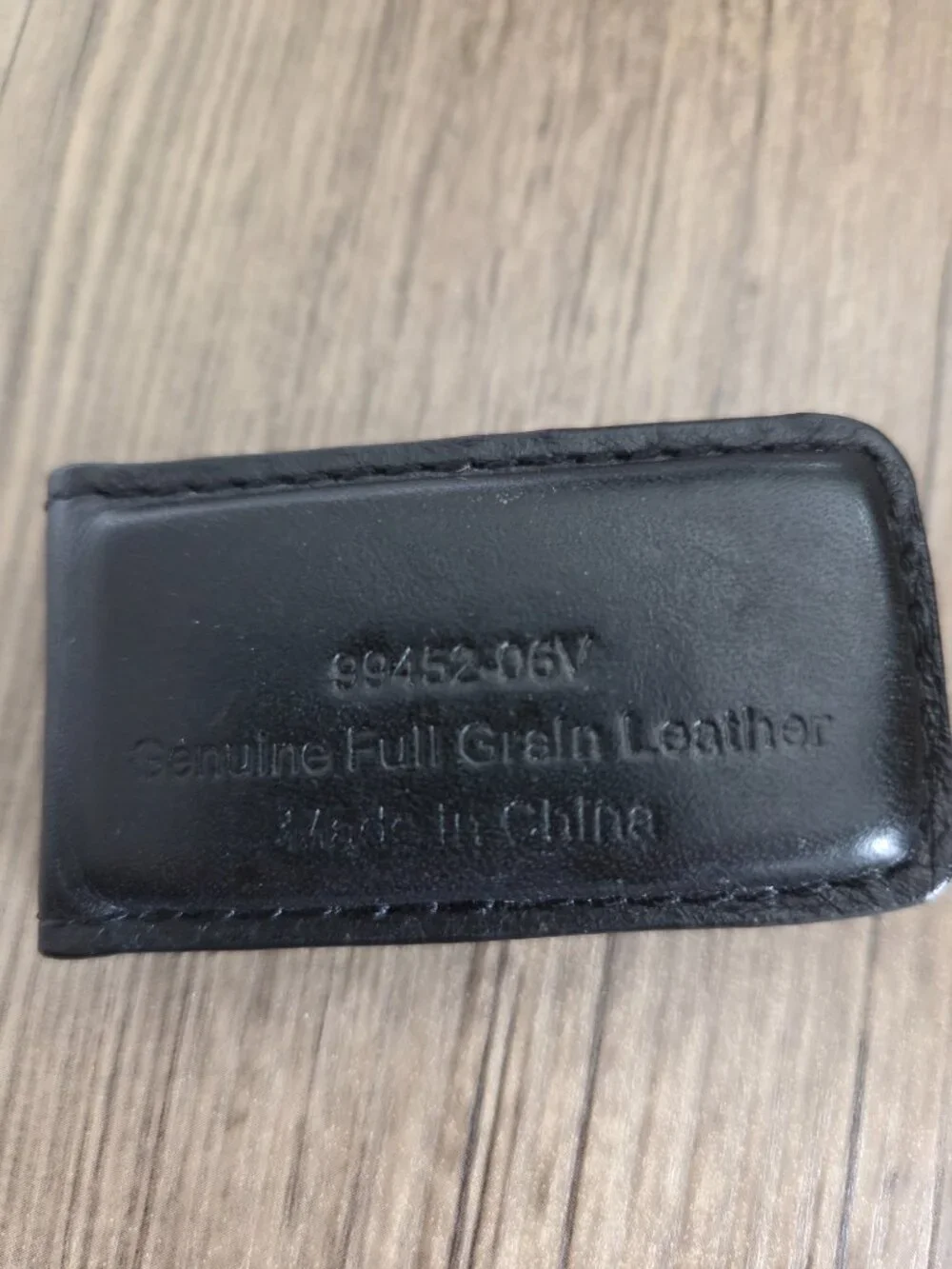 Harley Davidson Black Leather Magnetic Money Clip
